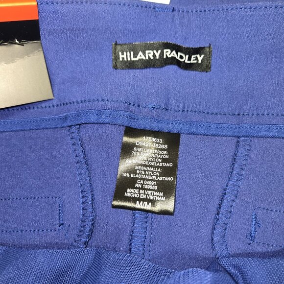 Hilary Radley Blue Pull-On Pants M Stretch Comfort Work Wear Straight Leg - Picture 3 of 7